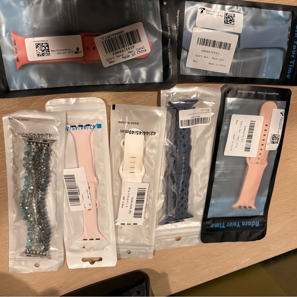 Bundle of seven Assorted Watch Bands for Apple Watch. 44mm